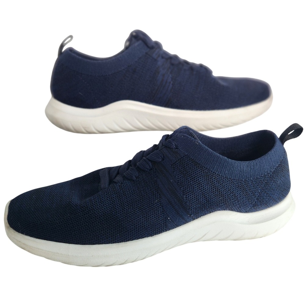 Clarks Cloudsteppers Allena Bay Navy Blue Knit Sneakers Womens 9 M 26163102